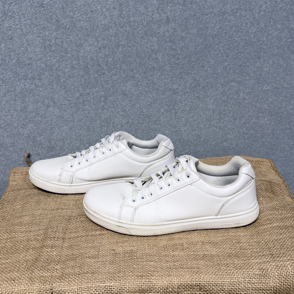 Perry Ellis Portfolio Vincent Mens White Sneakers PEA14F626J-1 Size 9.5